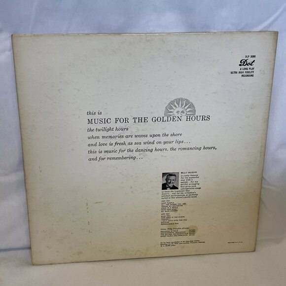 Billy Vaughn Music For The Golden Hours(Vinyl, 1957) Dot Records DLP 3086 Good - Picture 3 of 11